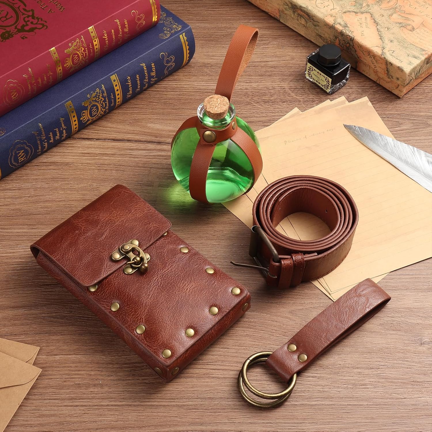 Renaissance Belt Pouch Waist Bag Pouch Skirt Hike Medieval Bag Ren Faire Costume Accessories for Halloween - Image 3