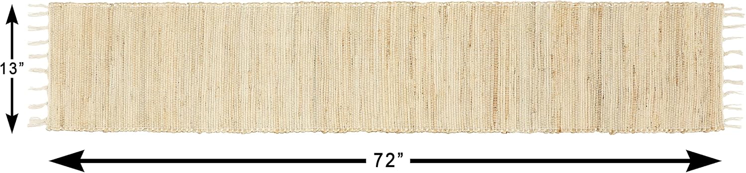 The Home Talk Table Runner 13'' x 72'' Eco-Friendly Hand-Made Vintage Jute Mats for Parties, Dining Table, Wedding, Boho Table Runner, Perfect for Decor - Natural Jute