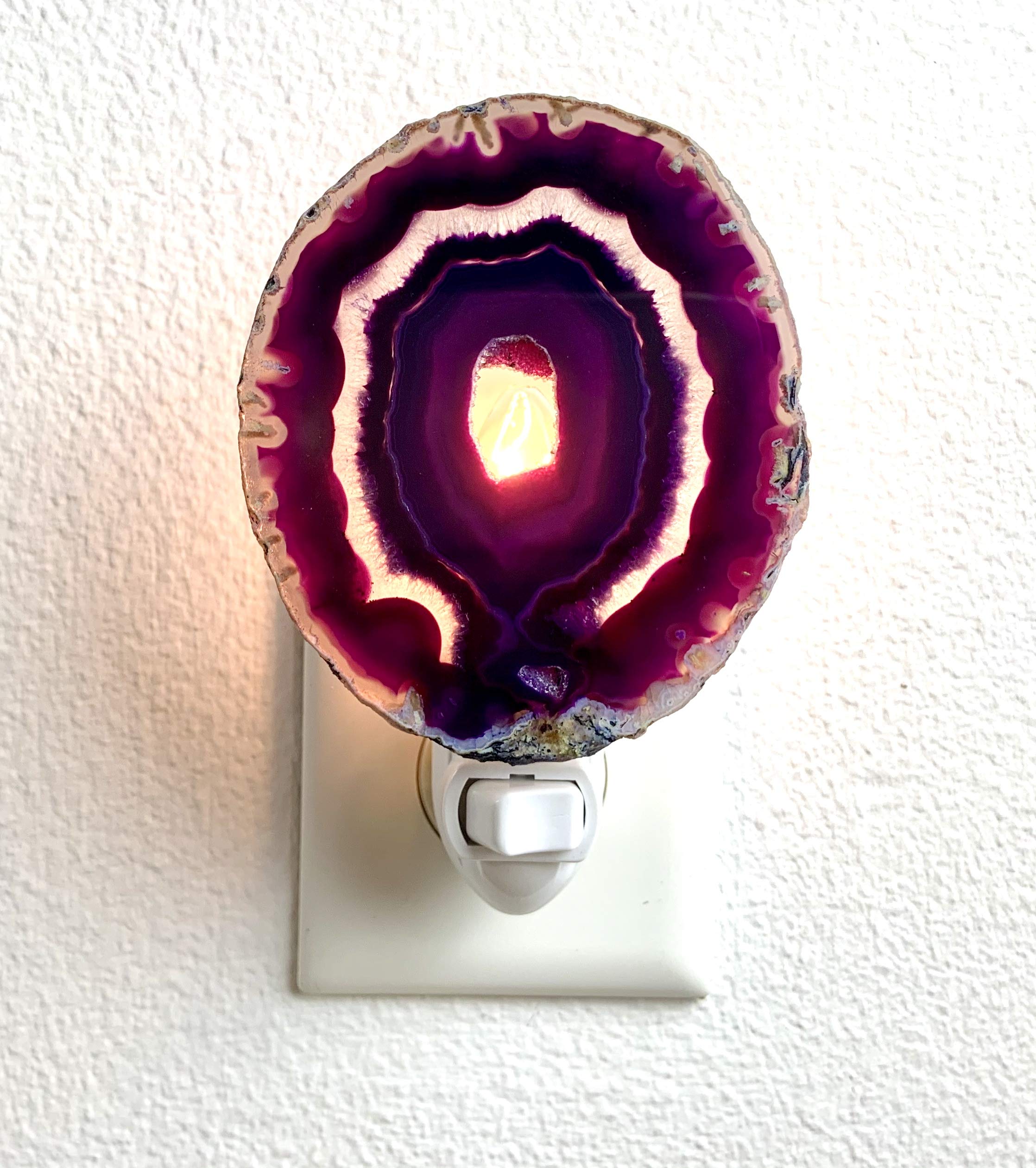 Agate Night Light (Purple)