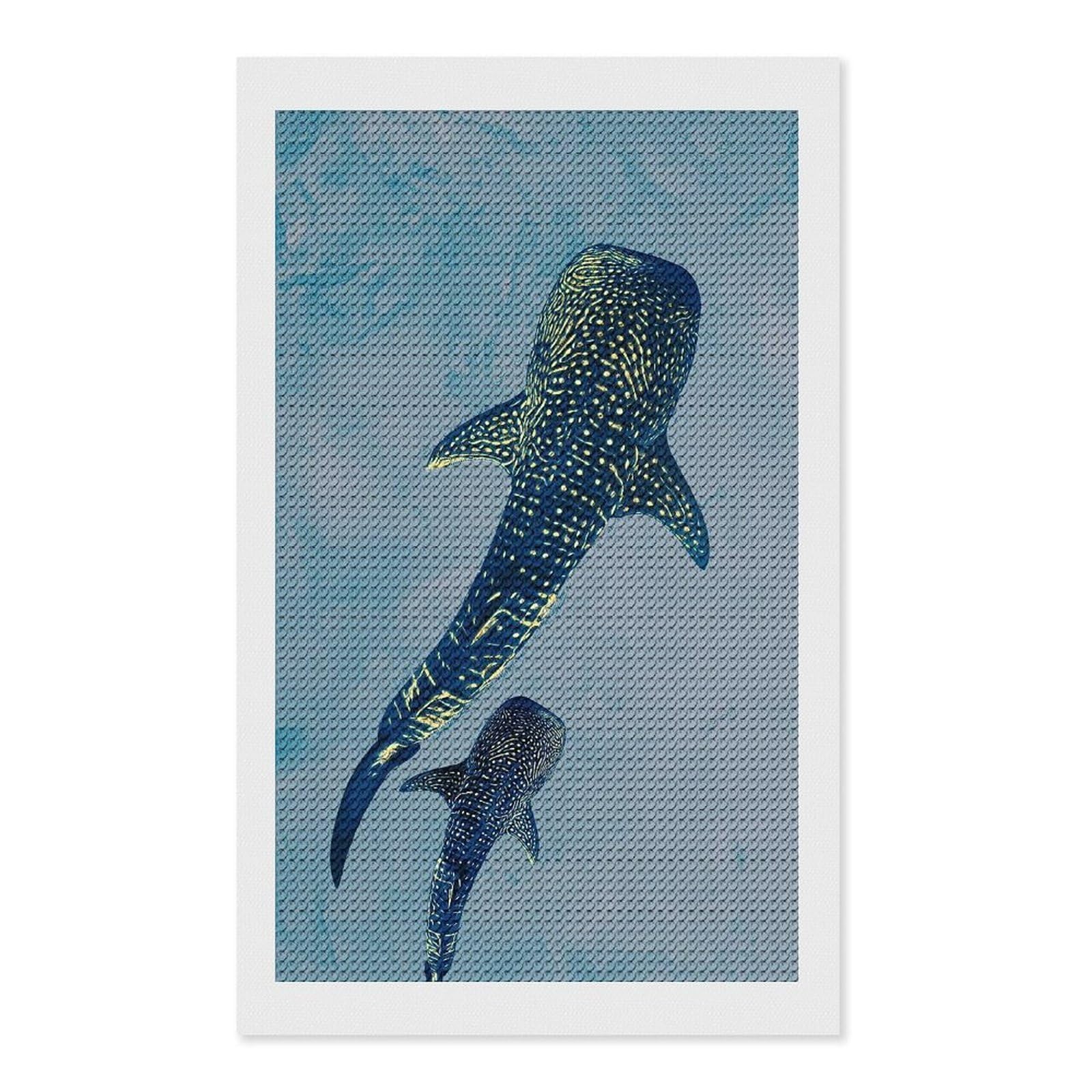 Junmoney Ocean Giants Diamond Painting Kit 12"x20", Easy Handmade Project, Cosy Home Accent, for Craft Lovers, Holiday Gift Idea