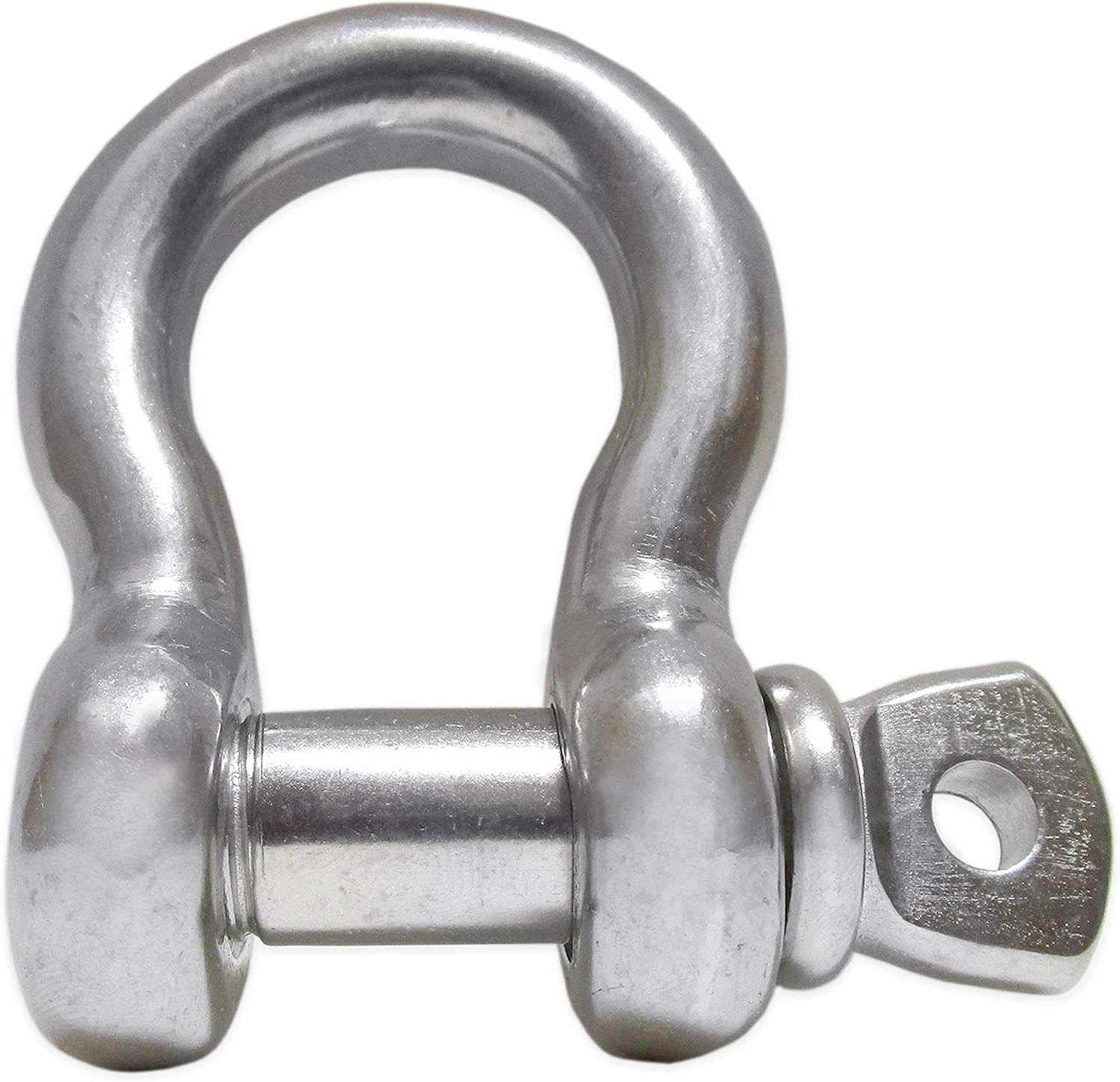 4 Pack - 7/16" Stainless Steel Screw Pin Anchor Shackle Type 316 3,000 lbs Marine