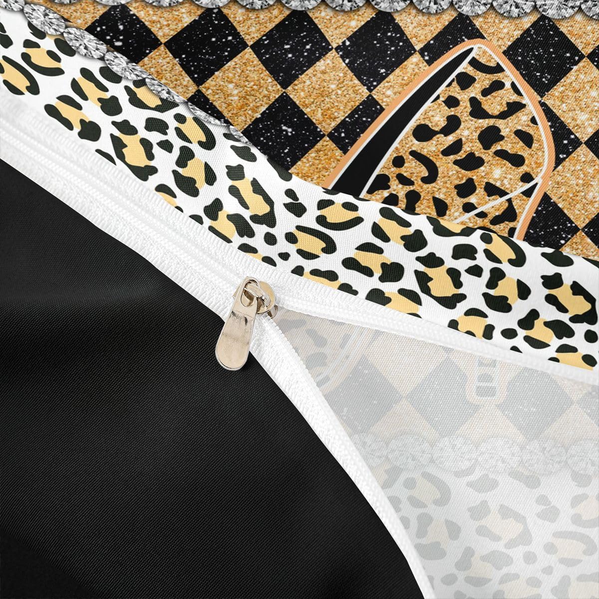 Homewish Dziewczęce lampart nadruk panthera siatka wysokie obcasy king size zestawy poszewek na kołdrę bawół krata pościel dla dorosłych nastolatków kobiet skóra kratka symulowana poszewka na kołdrę