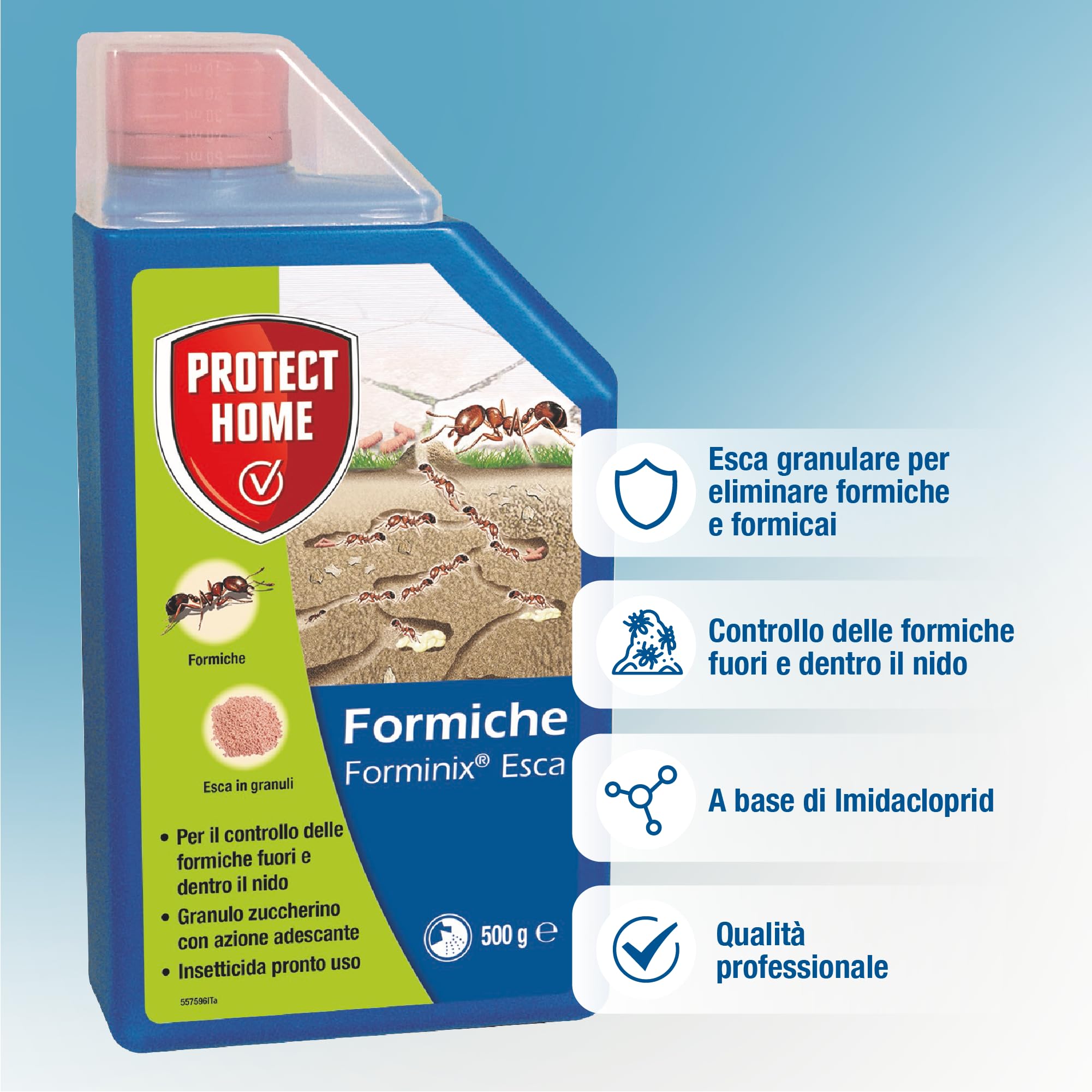 protect home FORMINIX Granular Ant Bait, Eliminates Nest Solving Problem, 500 g, Pink Granule - 3