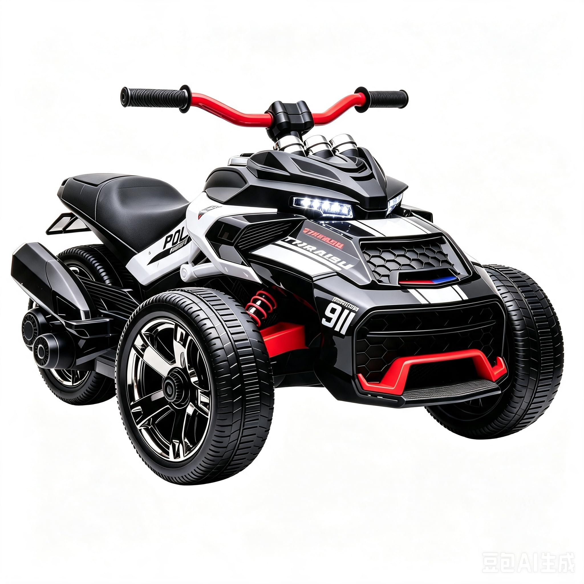 24V Ride On Toys for Kids 4-8 Kids' Electric Motorcycle 3 Wheeler ATV