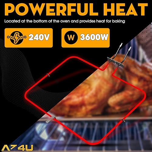 Miniatura 4 de AZ4U El elemento de horno de la estufa reemplaza para Whirlpool WFE540H0AE0 WFE540H0AS0 WFE540H0AS1 WFE714HLAS1 WFE710H0AH0 WFE540H0AB0 WFE714HLAS0