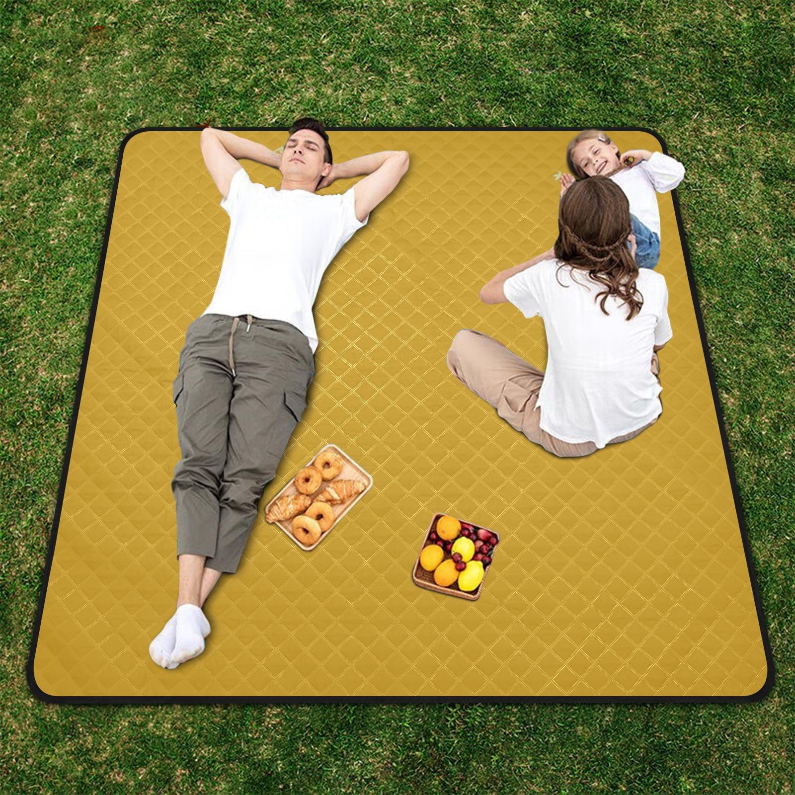 Golden Rod - Manta de picnic de color sólido, impermeable, grande, para camping, fiesta, campamento, para parejas, regalo para el día de campo