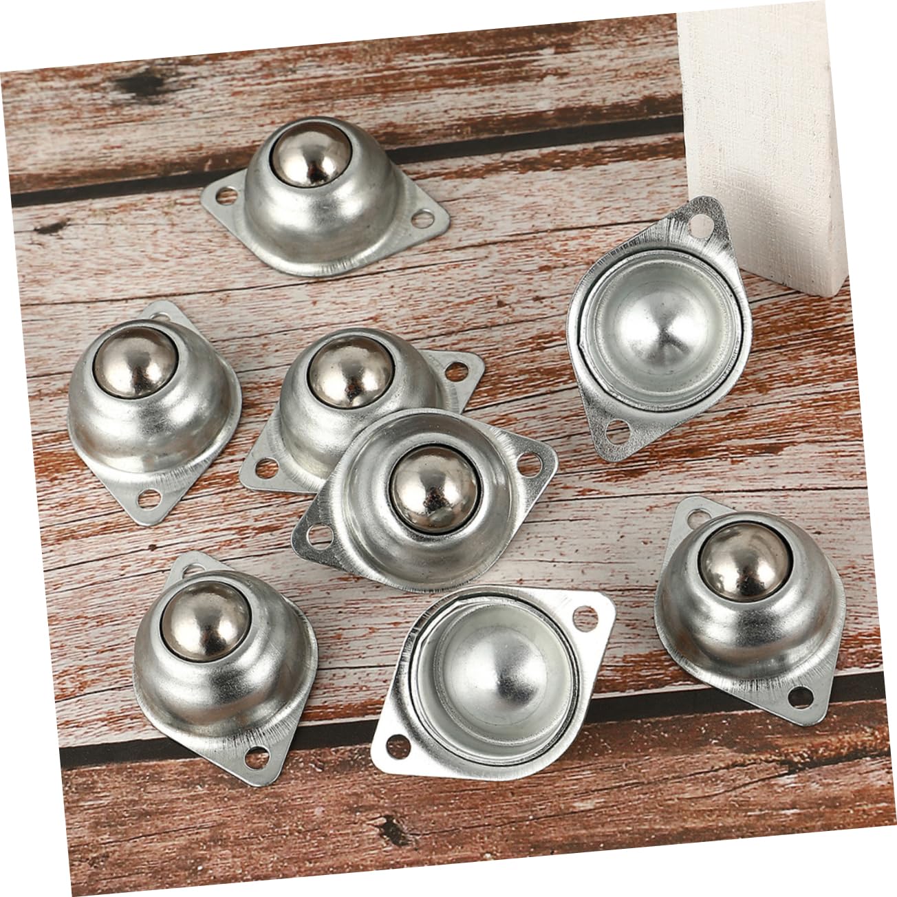 16pcs Universal Ball Caster Appliance Rollers Caster Roller Transfers Furniture Transfer Bearing Ball Bearing Roller Small Wheels Roller Stand Bearing Silver Carbon Steel MUCKLILY