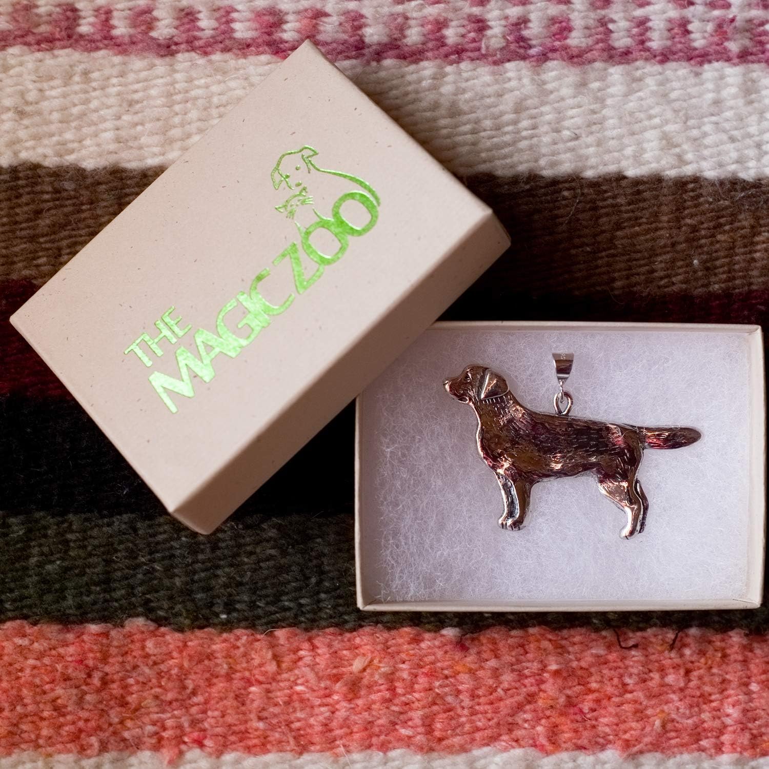 Sterling Silver Labrador Retriever Large Pendant