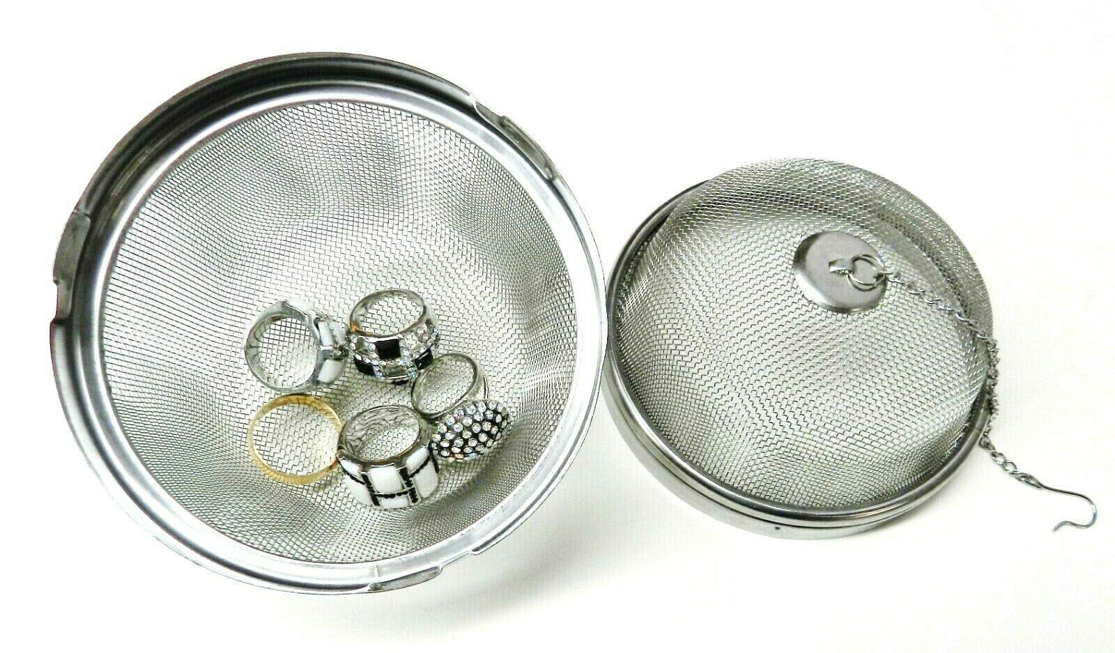 Large Basket for Parts Cleaning Ultrasonic Steam Cleaner Holding Ball 110mm S.S. 4-3/8