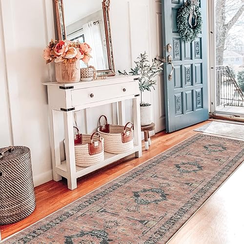 Miniatura 446 de Alfombra lavable para pasillo y de cocina, alfombra de entrada, vintage, suave para el suelo, alfombra antideslizante para interiores, para baño