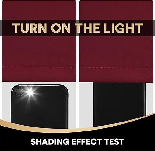 Miniatura 7 de PrinceDeco Paneles de cortina 100 % opacos para decoración navideña, reducen el ruido y bloquean el calor, cortinas con aislamiento térmico y ojales