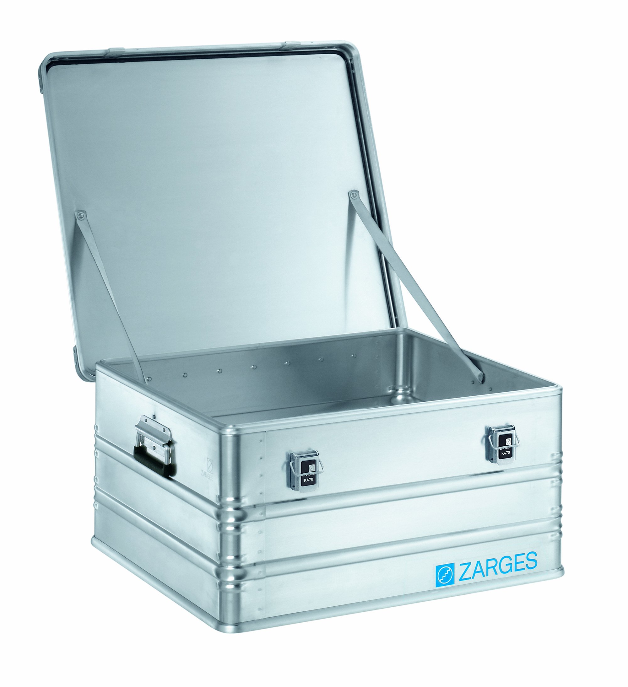 Zarges K470 Aluminiumkoffer, Aluminium, metallic silver, 26 x 24 x 13.4 | Inhalt 150 l, Innen-LxBxH 690 x 640 x 340 mm, in robuster Ausführung