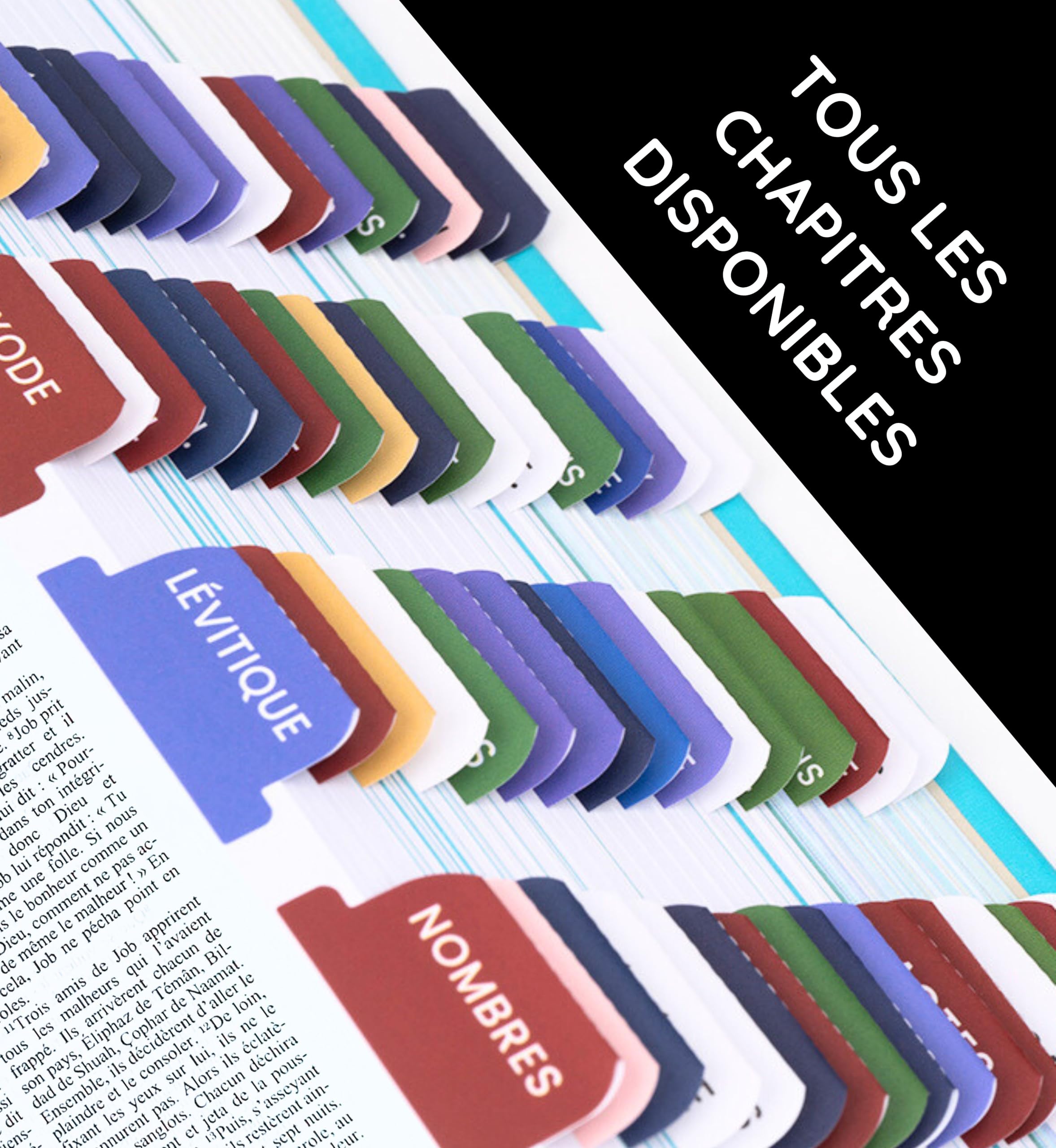 80 French Bible Tabs in Catholic, Protestant and Jehovah's Witness - Bible Divider in Liturgical Colours, Bookmark, Christian Label (Louis Segond Bible) - Image 3