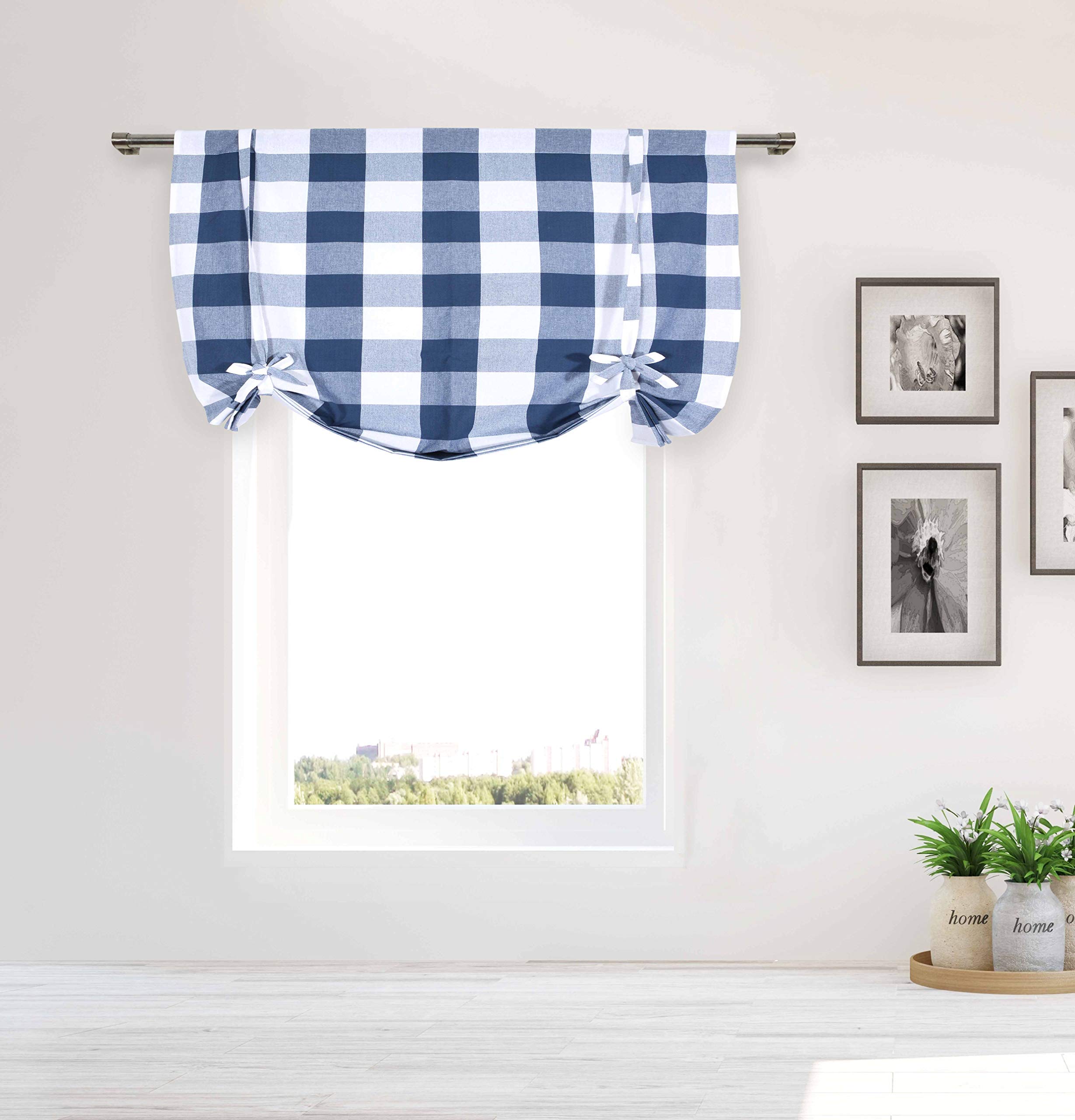Country Blue Kitchen Curtains Curtains & Drapes
