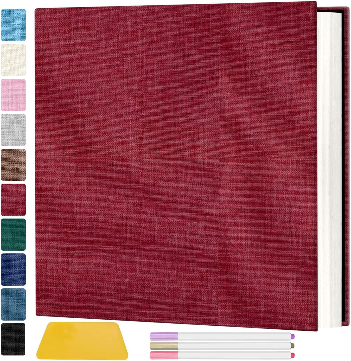 Zesthouse Photo Album Self Adhesive Pages, 60 Pages Magnetic Scrapbook Albums with Sticky Page, Photos Album Holds 8x10 & 5X7 & 4x6 & 6x8 & 3x5, Large Picture Book Ideal Gift for Family Wedding Baby