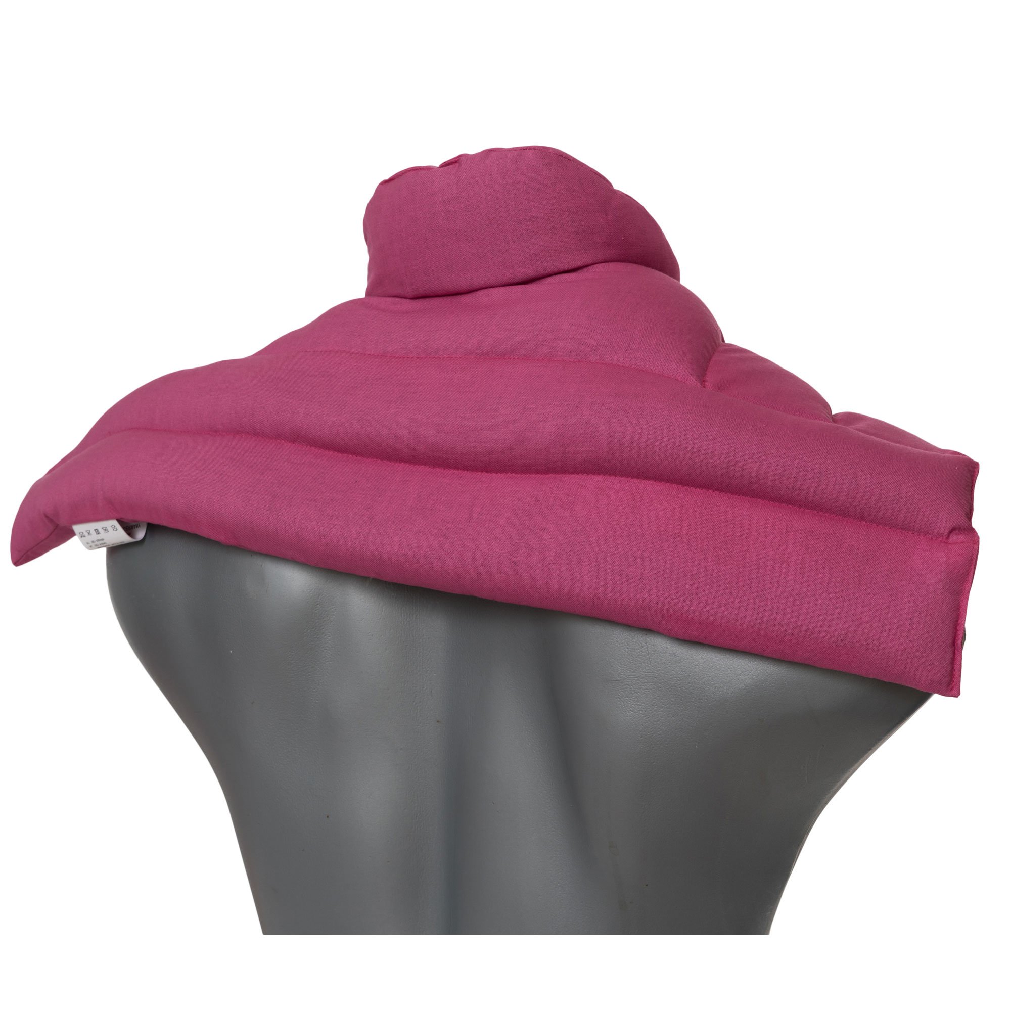 Cuscino termico cervicale XL con farro bio, per collo, spalle e schiena. (fucsia, Farro bio) Cuscino termico utilizabile caldo e freddo, riscaldabile nel mircoonde e forno