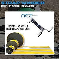 Vista 6 de Mega Cargo Control Bobinadora de correa de trinquete de carga para correas de cabrestante de remolque de cama plana enrollables de hasta 4 pulgadas