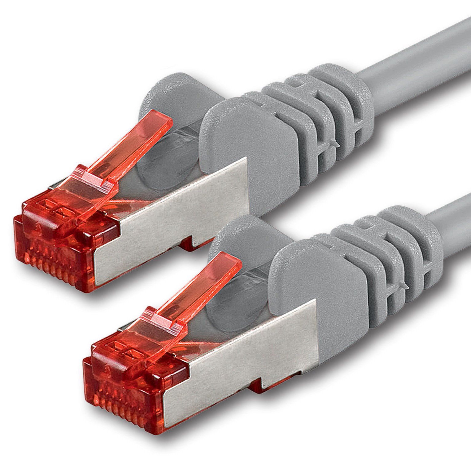 1aTTack.de 1x 30m - Cat 6 Netzwerk-Kabel Patch-Kabel Cat6 RJ45 SFTP - grau