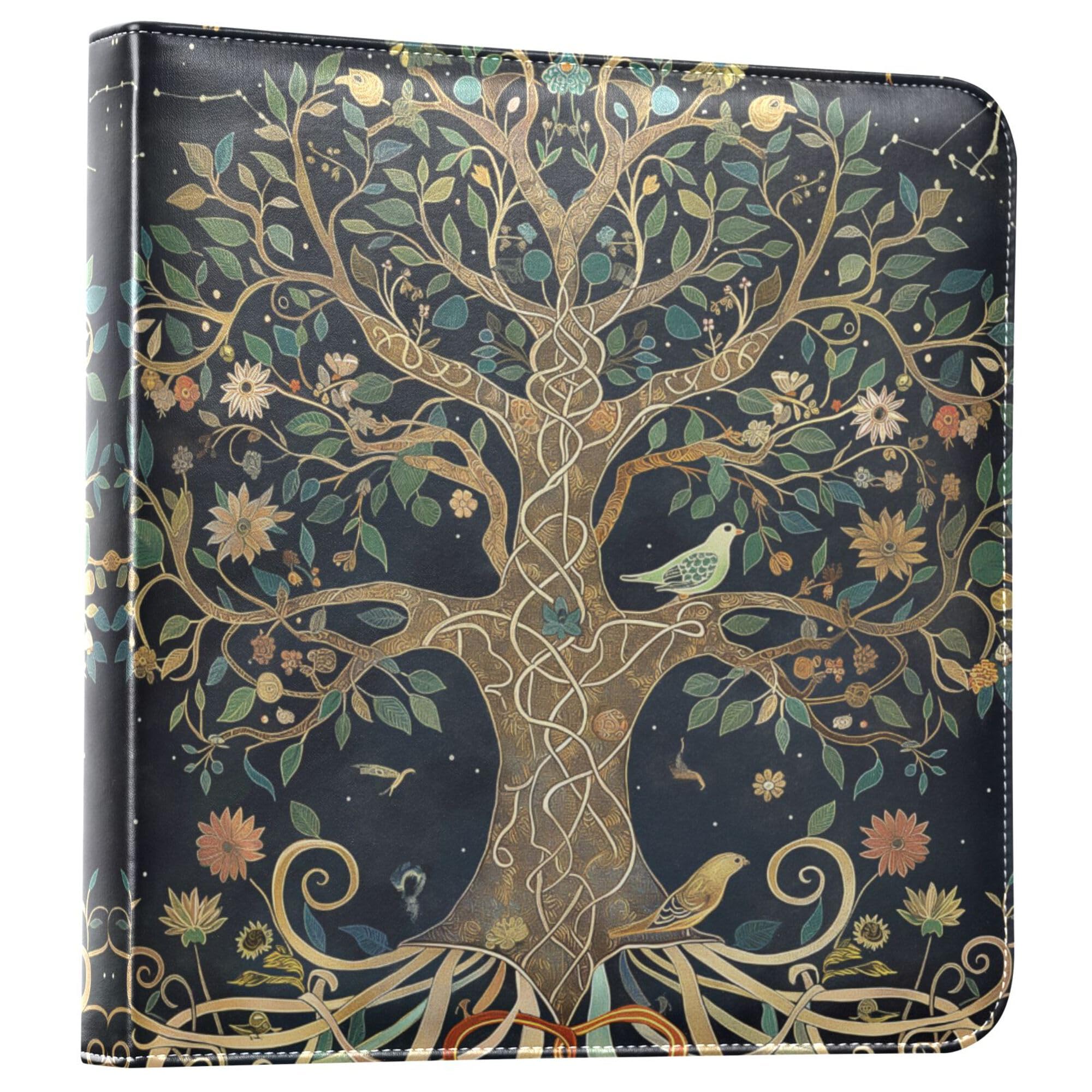 Album photo en cuir arbre de vie de qualité premium avec 20 feuilles