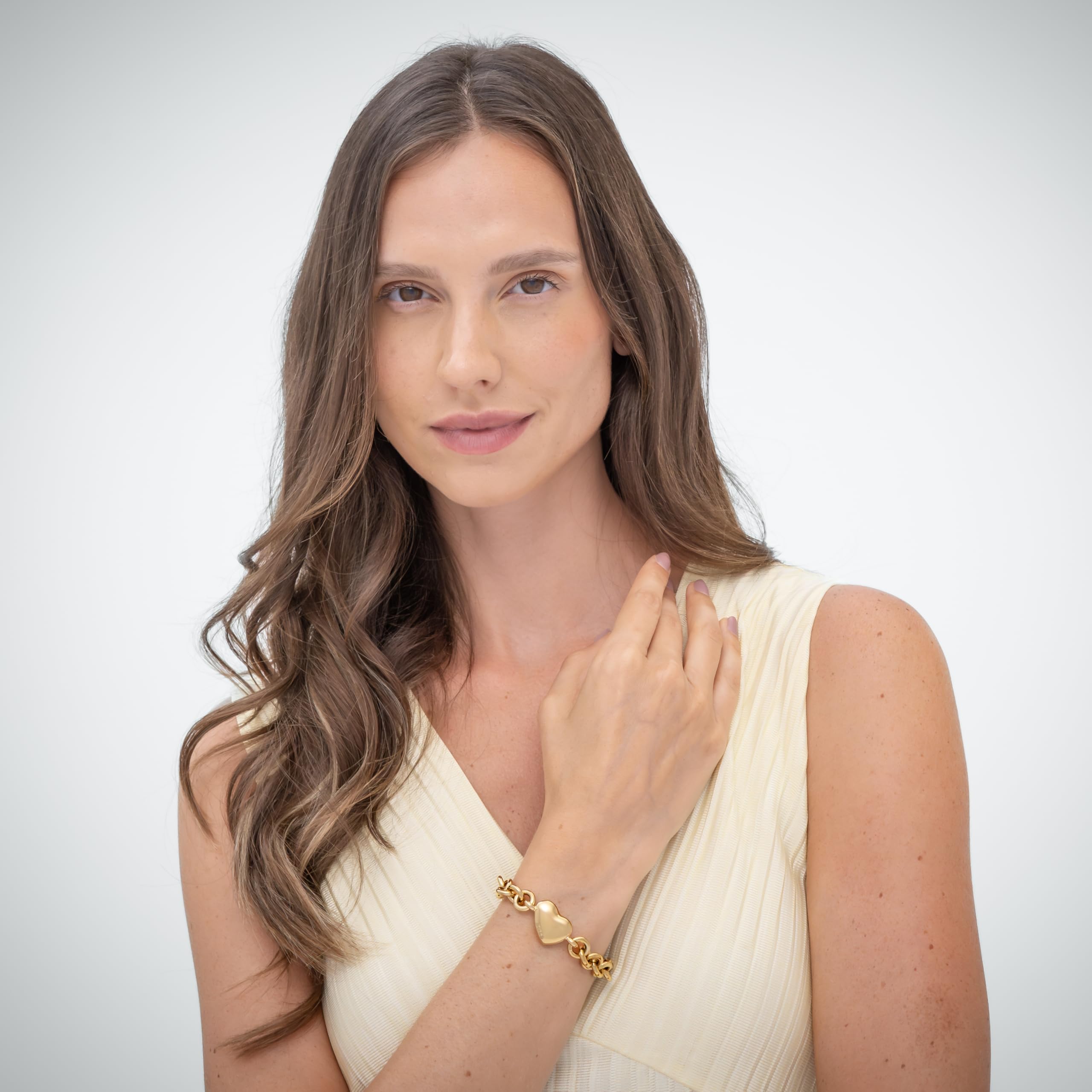 BOSS Jewelry Gliederarmband für Damen Kollektion HONEY LOVE aus Edelstahl und Gelbgold