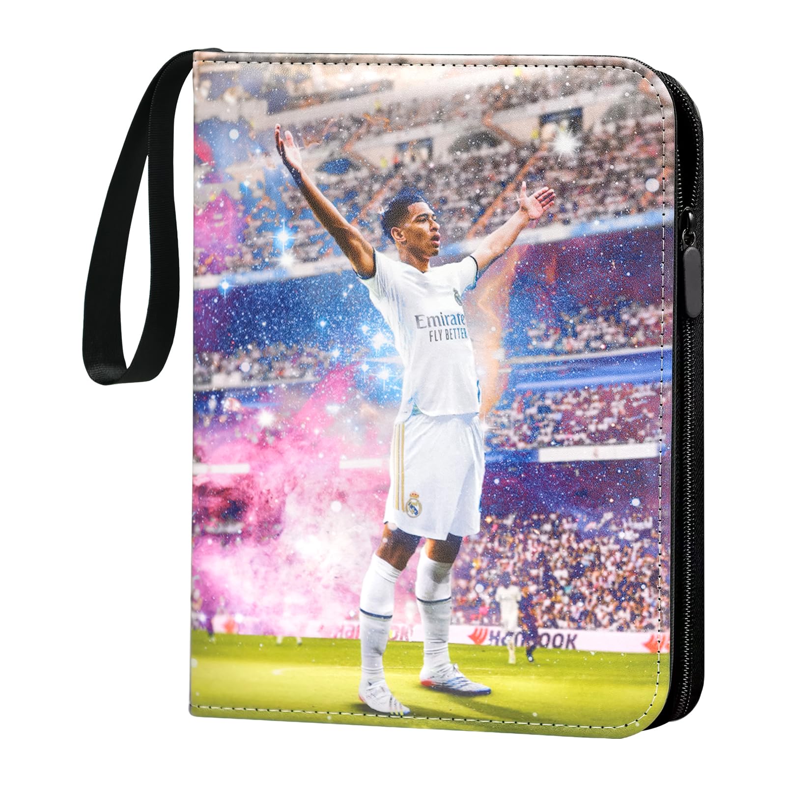 Album Portacarte Da Collezione Per Calcio Con 4 Scomparti E Chiusura Lampo - Raccoglitore 50 Pagine Rimovibili Per 400 Card, Regalo Collezionista
