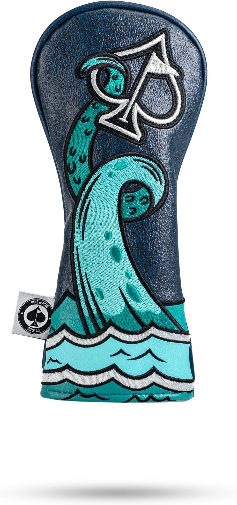 - Pins & Aces Kraken Head Cover - Premium, Hand-Made Classic Kraken Themed Headcover - Funny, Tour Quality Golf Club Cover - Style and Customize Your Golf Bag