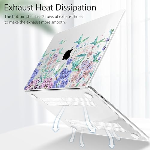 Miniatura 10 de Tuiklol Funda compatible con MacBook Air de 15 pulgadas con chip M2 2023, modelo A2941, funda rígida con cubierta para teclado, protector de