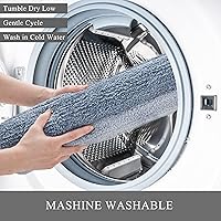 Vista 7 de Kmson Juego de 2 alfombras de baño ombre con tapete en forma de U, antideslizante, de secado rápido, ultra suave y absorbente de agua, lavable a