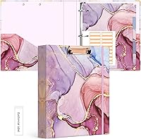 Vista 35 de Ospelelf Carpeta de 3 anillos de 1 pulgada, bonitas carpetas para documentos de tamaño carta (11 x 8.5 pulgadas) con 5 separadores de pestañas