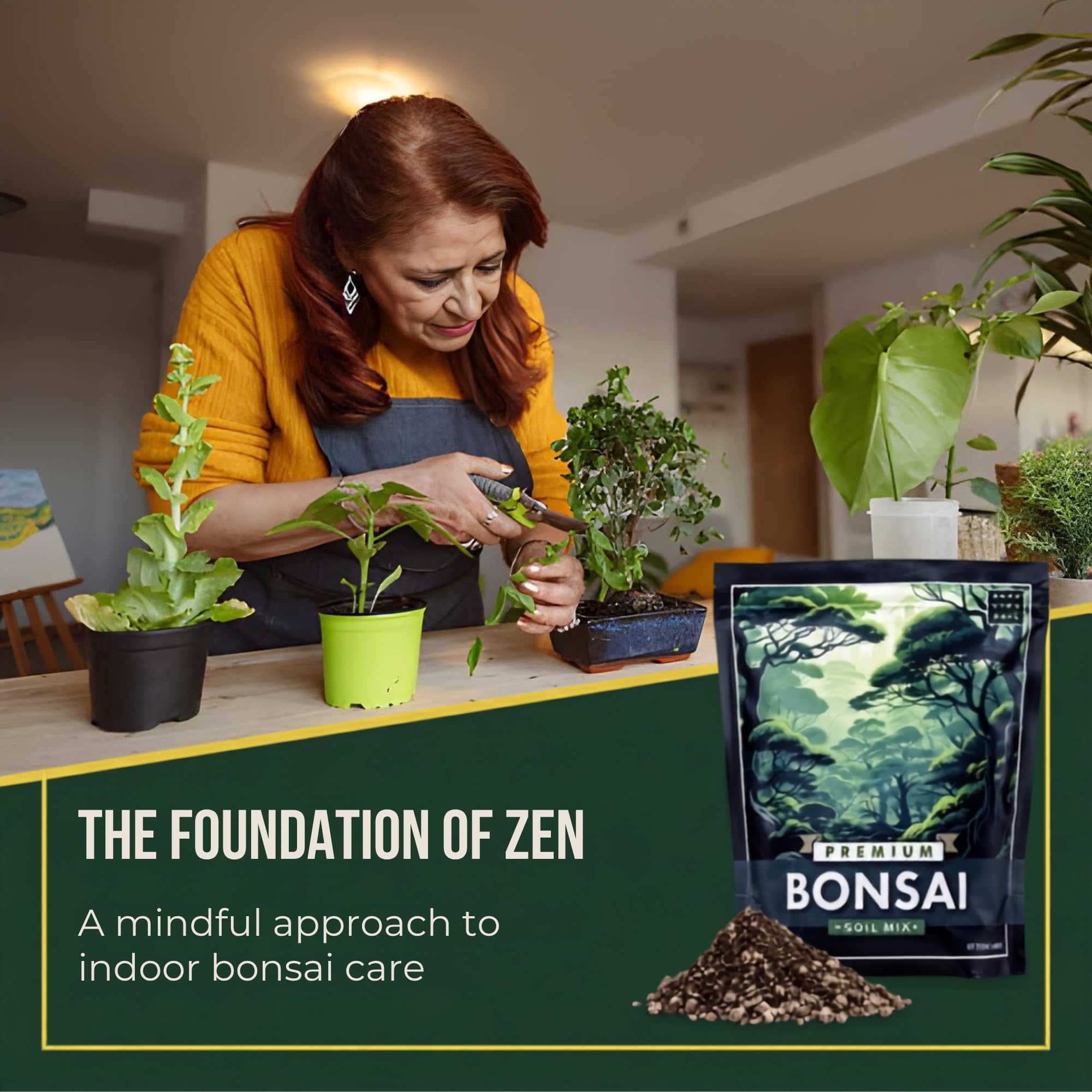 Mélange de sol pour bonsaï de qualité supérieure pour bonsaïs d'intérieur prospères – Terreau parfait pour toutes les variétés de bonsaï – Mélange biologique pour une croissance optimale – Sol pour