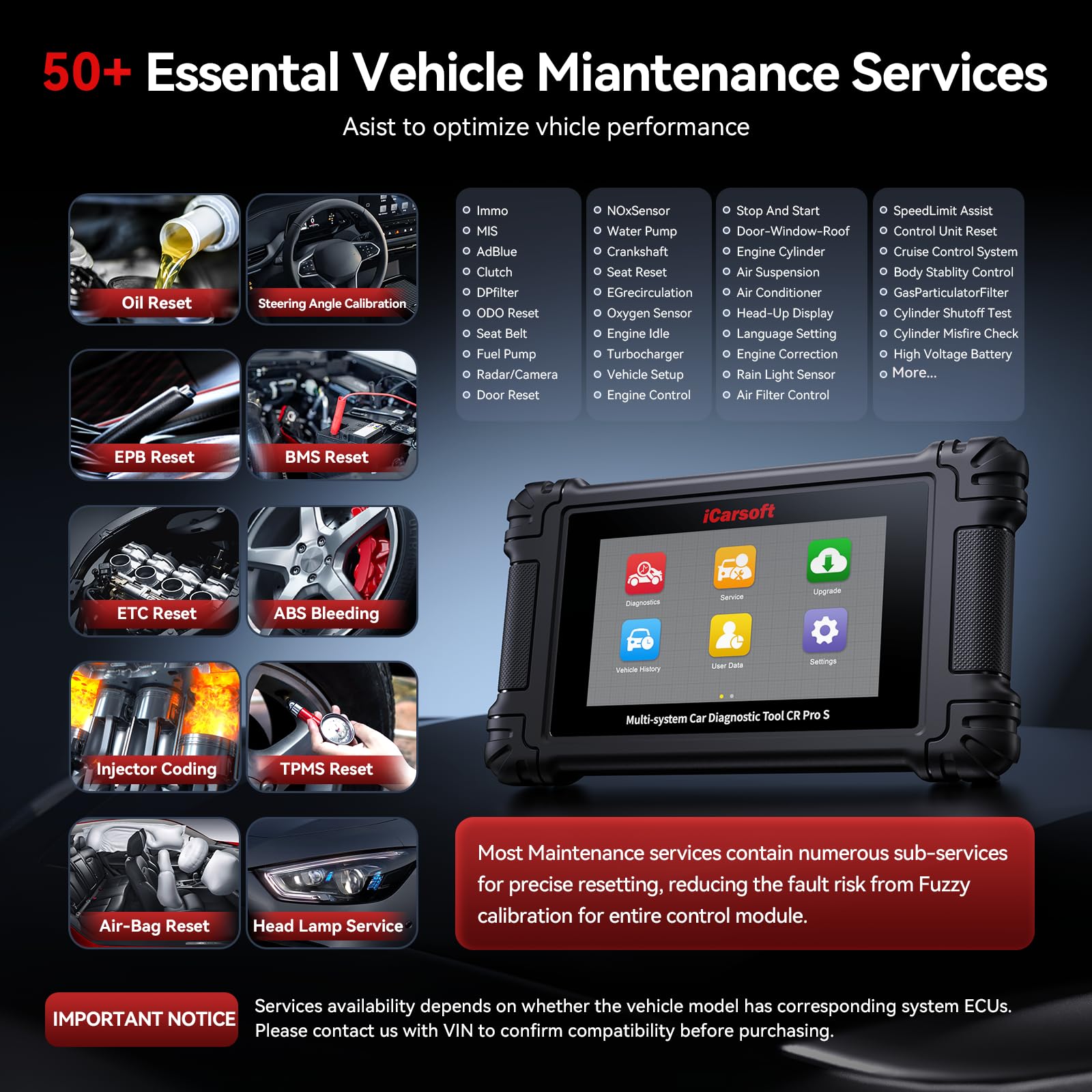 CR Pro S Herramienta de Diagnóstico Bidireccional para Todos los Coches, Codificación ECU para Audi/BMW/VW, Escáner OBD2, Pantalla Táctil/49 Restablecimientos/4000+ Pruebas/Registro de Batería