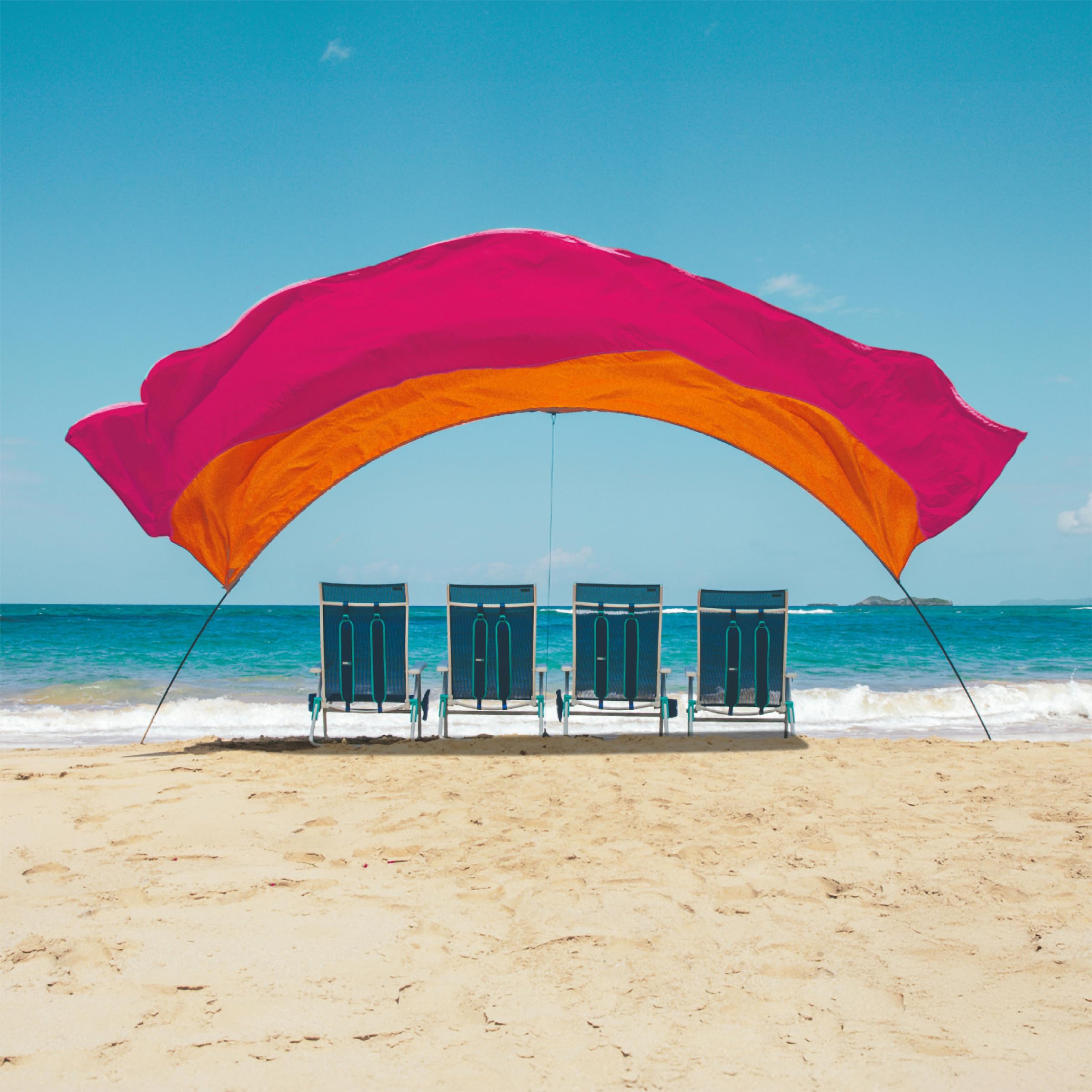 Shibumi Shade 3.0 Version | Sunset Edition | Sets Up in 3 Mins | 150 Sq. Ft. of Shade for up to 8 People | Includes Wind Assist | UPF 50+ Sun Protection