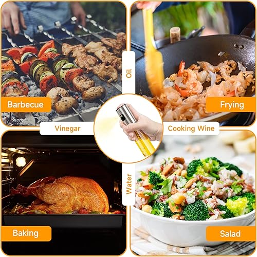 Miniatura 8 de Oil Sprayer for Cooking,2 Pack 100ml Glass Olive Oil Sprayer Mister, Olive Oil Spray Bottle, Kitchen Gadgets Accessories for Air Fryer, Canola