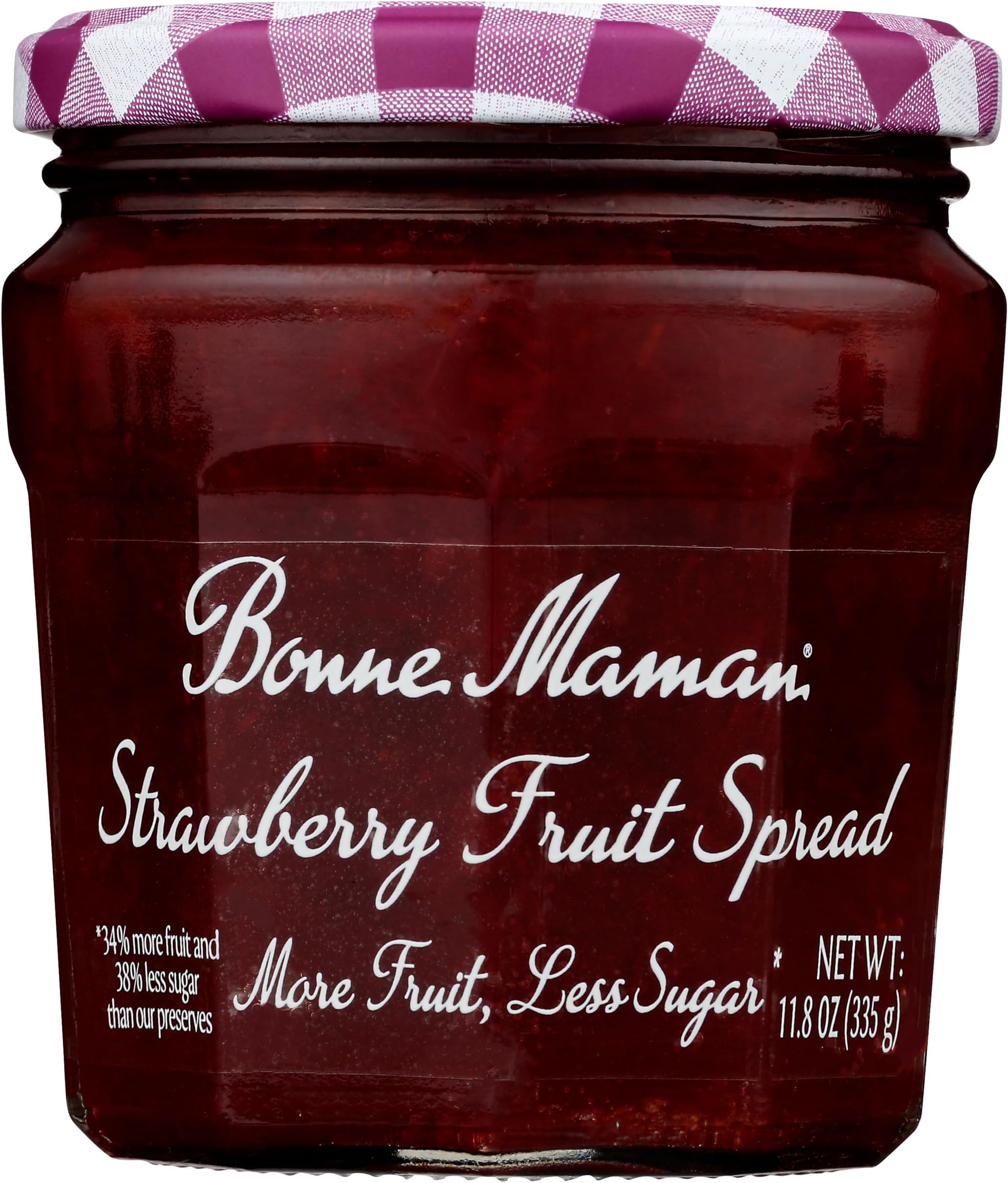 Bonne Maman, Fruit Spread Strawberry More Fruit Less Sugar, 11.8 Ounce