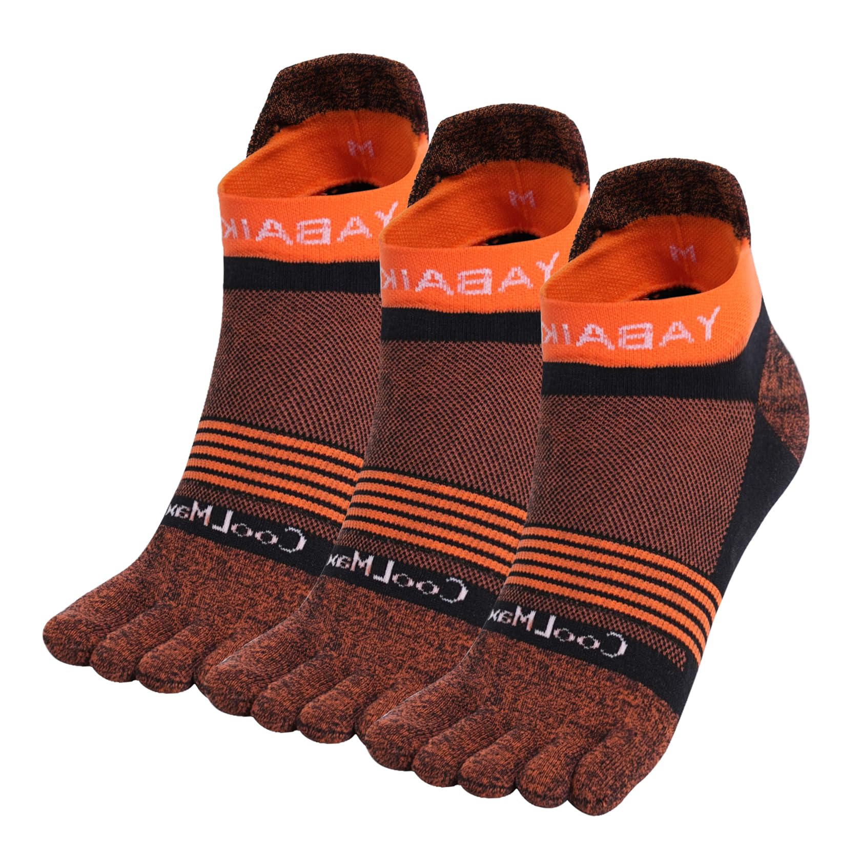 likloks Zehensocken für Herren und Damen – Sportliche Coolmax Fünf-Finger Socken für Laufen, Knöchel-Socken (3 Paar)