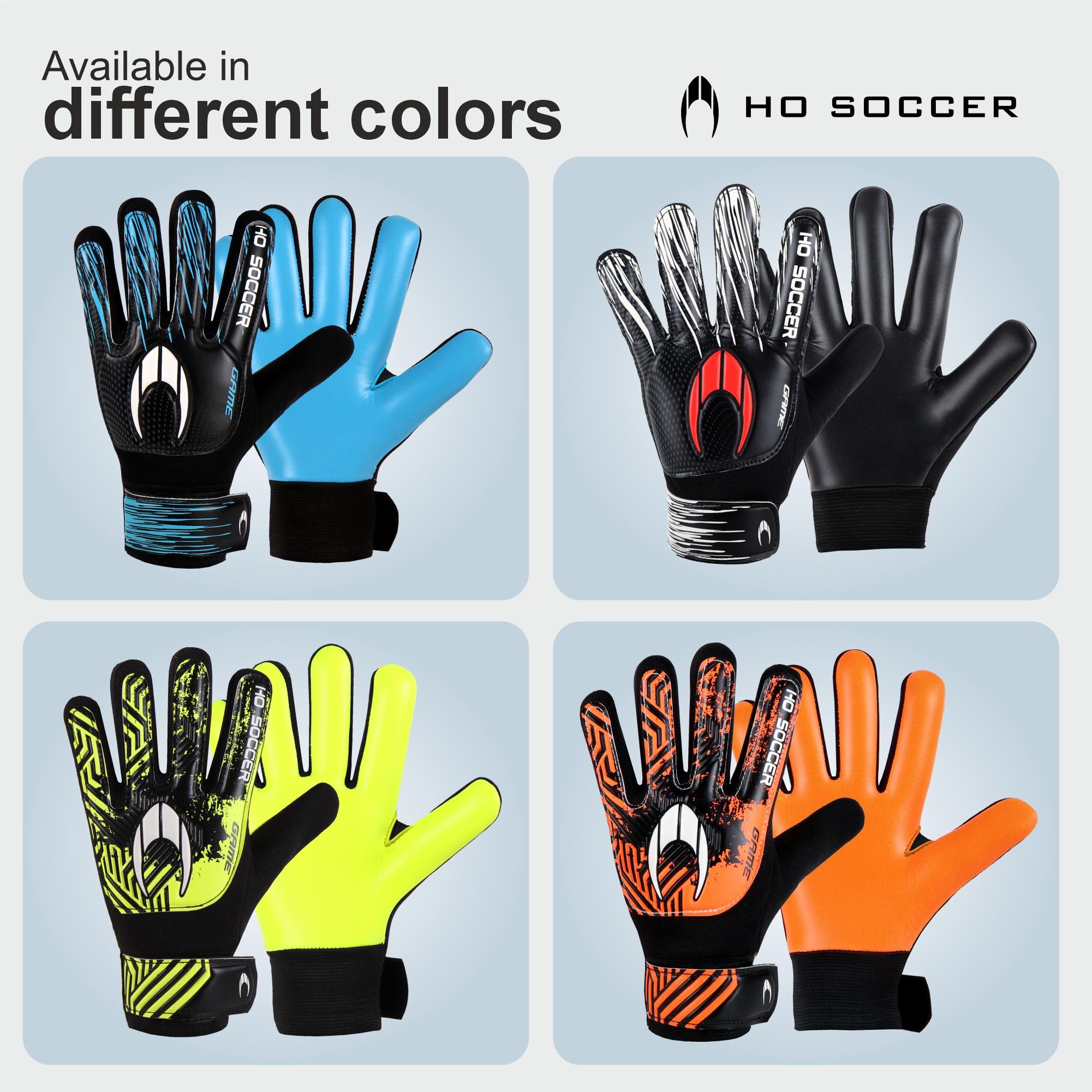 HO Soccer Game Black Rękawice bramkarskie, unisex dzieci, czarny/czerwony