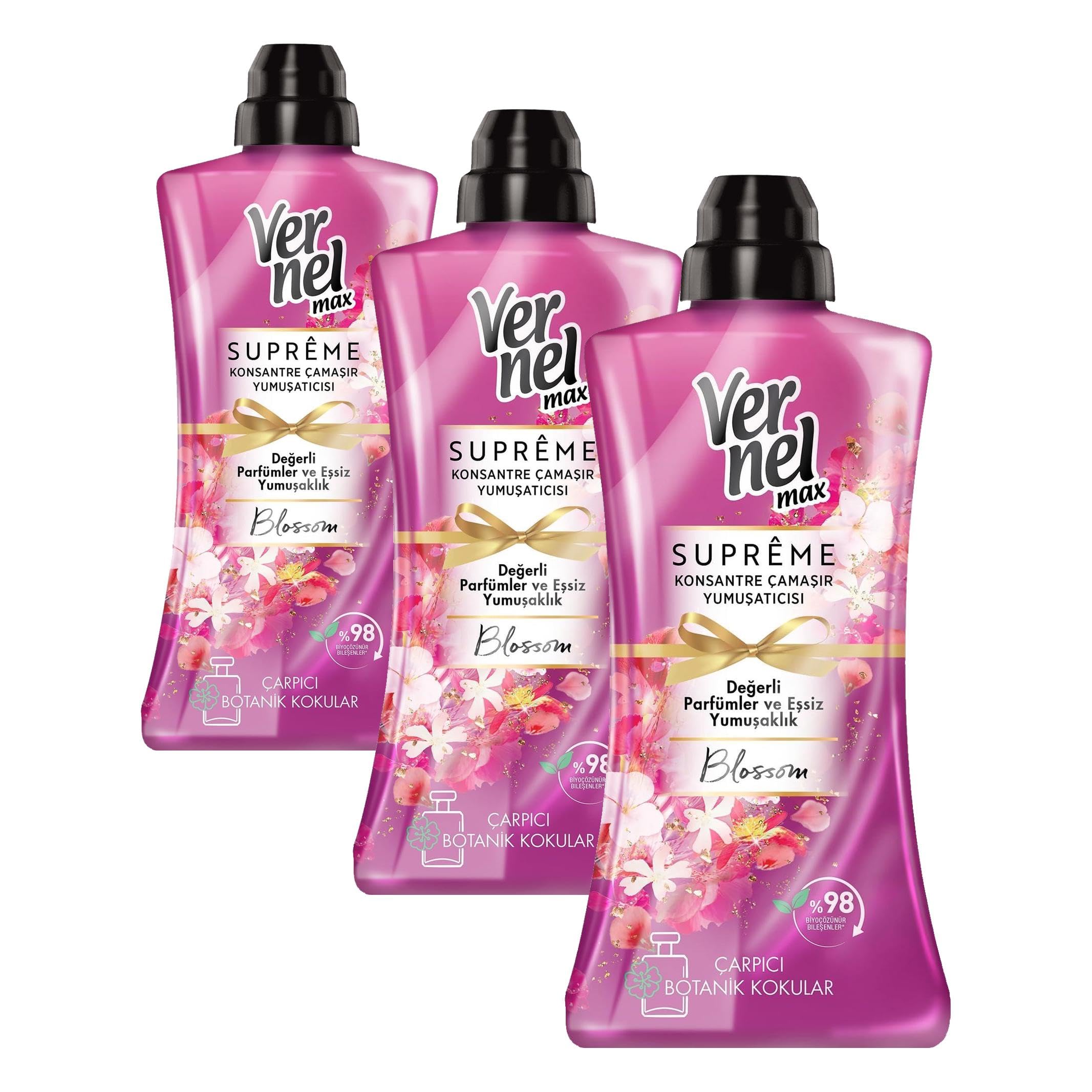 Vernel Supreme Blossom Yumuşatıcı 1.2 Litre (3 paketi)