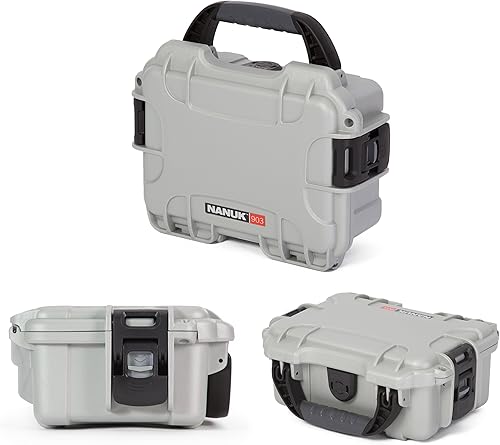 Miniatura 3 de Nanuk 903 - Carcasa rígida pequeña impermeable con inserto de espuma de 9.1 x 6.8 x 3.8 pulgadas, color plateado