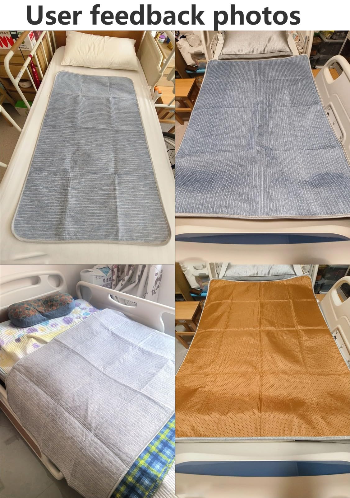 REHOOF Verano Compresa para Incontinencia Impermeable para La Cama, Tamaño Grande Empapadores Cama Adultos Lavables, Menstruación Discos Absorbentes A Prueba De Fugas, Hospital Hogares D,150×200cm