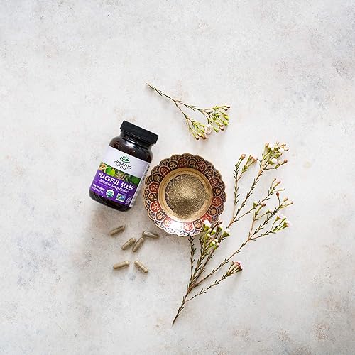 Miniatura 3 de Organic India Suplemento de hierbas Peaceful Sleep Apoya los ciclos de sueño, vegano, sin gluten, certificado orgánico USDA, sin OMG, apoya la