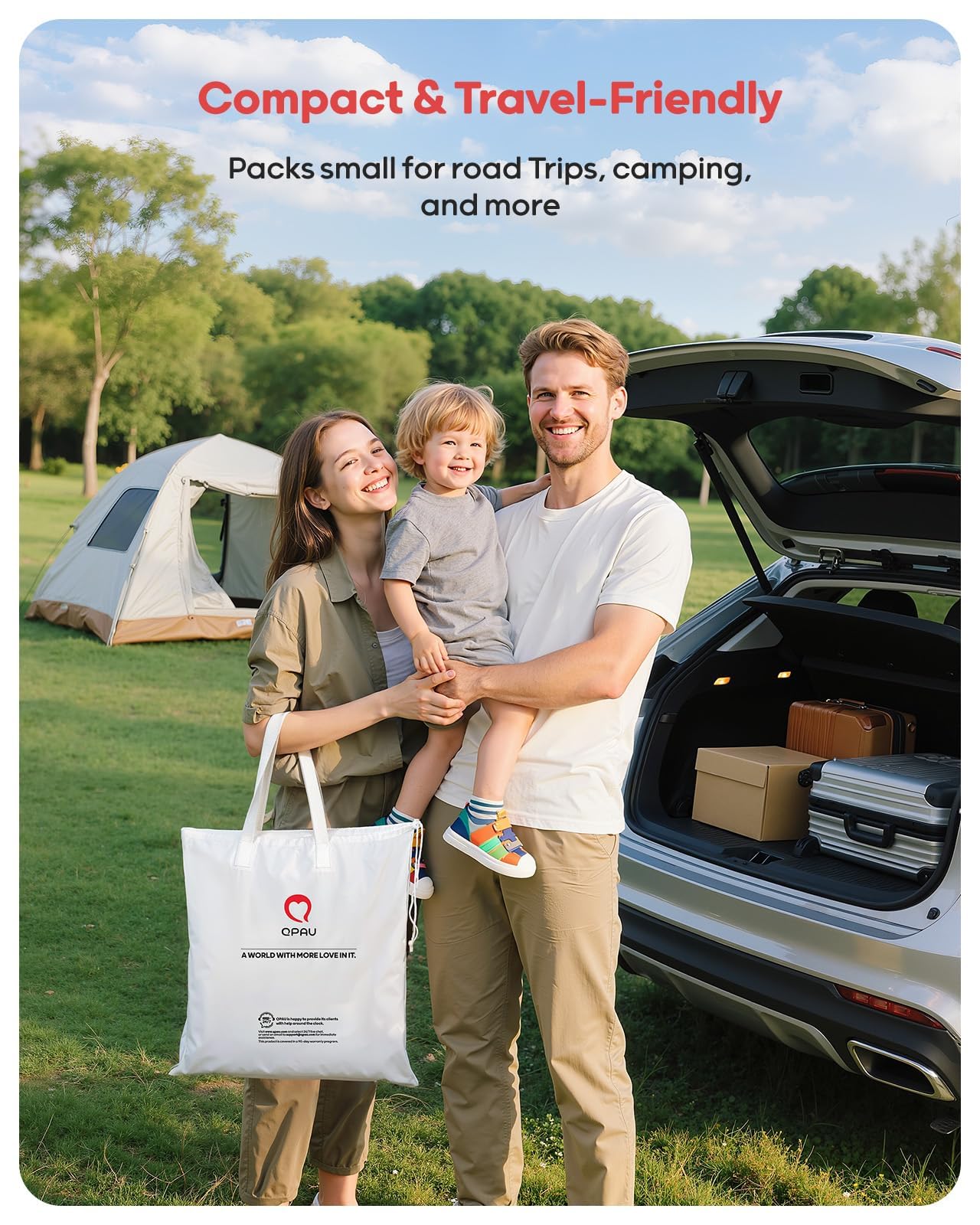 QPAU Letto gonfiabile da viaggio per bambini con tenda – Materasso ad aria per bambini leggero con pompa a mano – soluzione portatile per dormire per interni ed esterni, per campeggio, viaggi, casa