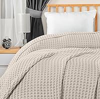 Vista 225 de Utopia Bedding Sage Green 100% Cotton Waffle Blanket 300 GSM [Full - 90x84 Inch] Soft Lightweight Breathable Bed Blanket for All Season