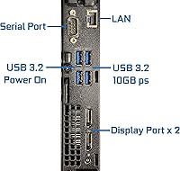 Vista 3 de Dell OptiPlex 7000 Micro computadora de escritorio, Intel i7-12700T, 64 GB de RAM, SSD NVMe de 2 TB, Wi-Fi 6E, Bluetooth, USB C, DisplayPort, HDMI