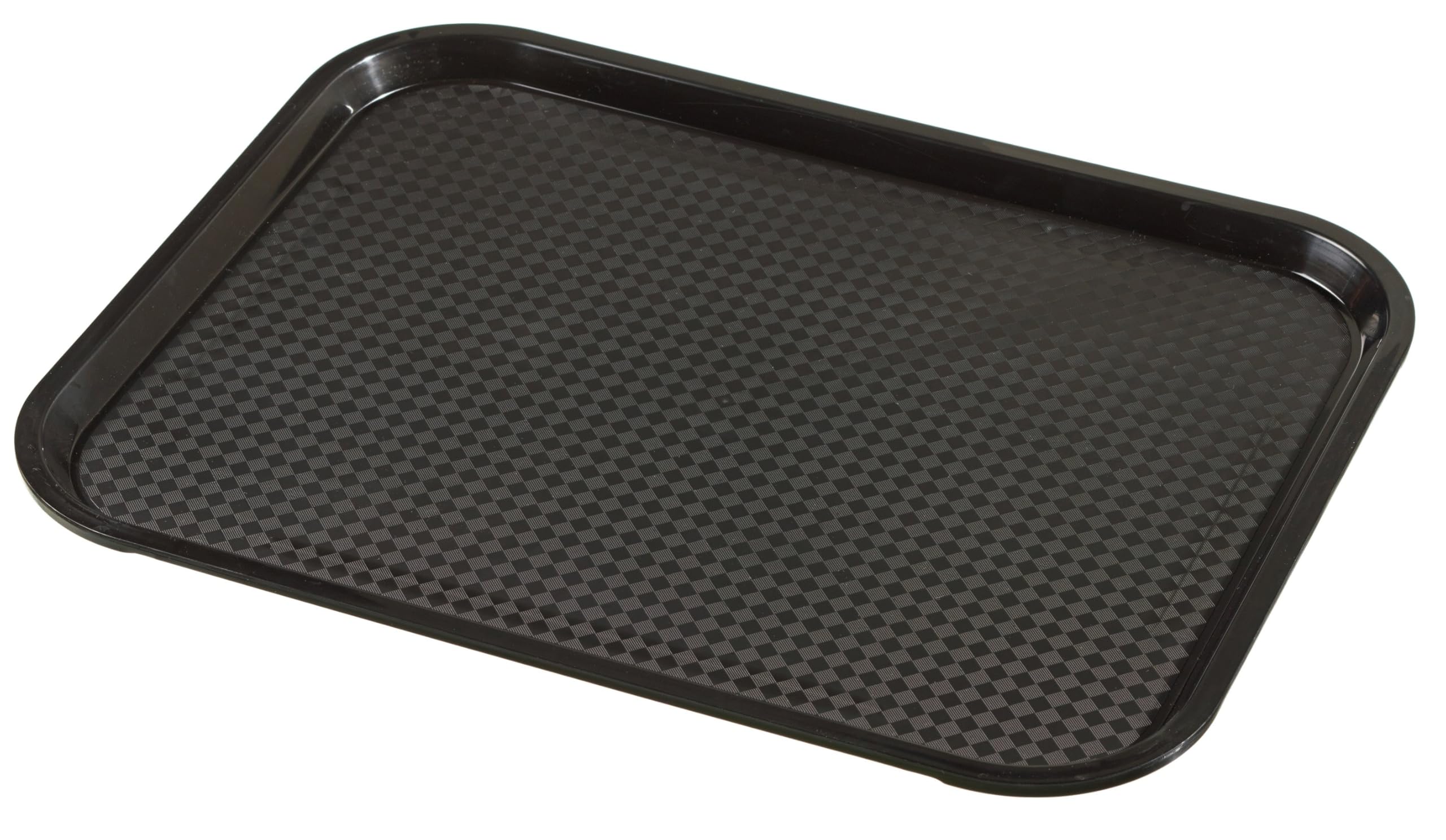 aro Lot de 6 plateaux de service rectangulaires en polypropylène - Noir - 46 x 36 x 2,2 cm