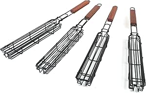 Charcoal Companion Nonstick Kabob Grilling Baskets, Set of 4