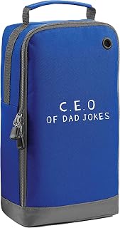 Flox Creative Blue Sports Shoe Bag C.E.O Of Dad Jokes Horizontal Print