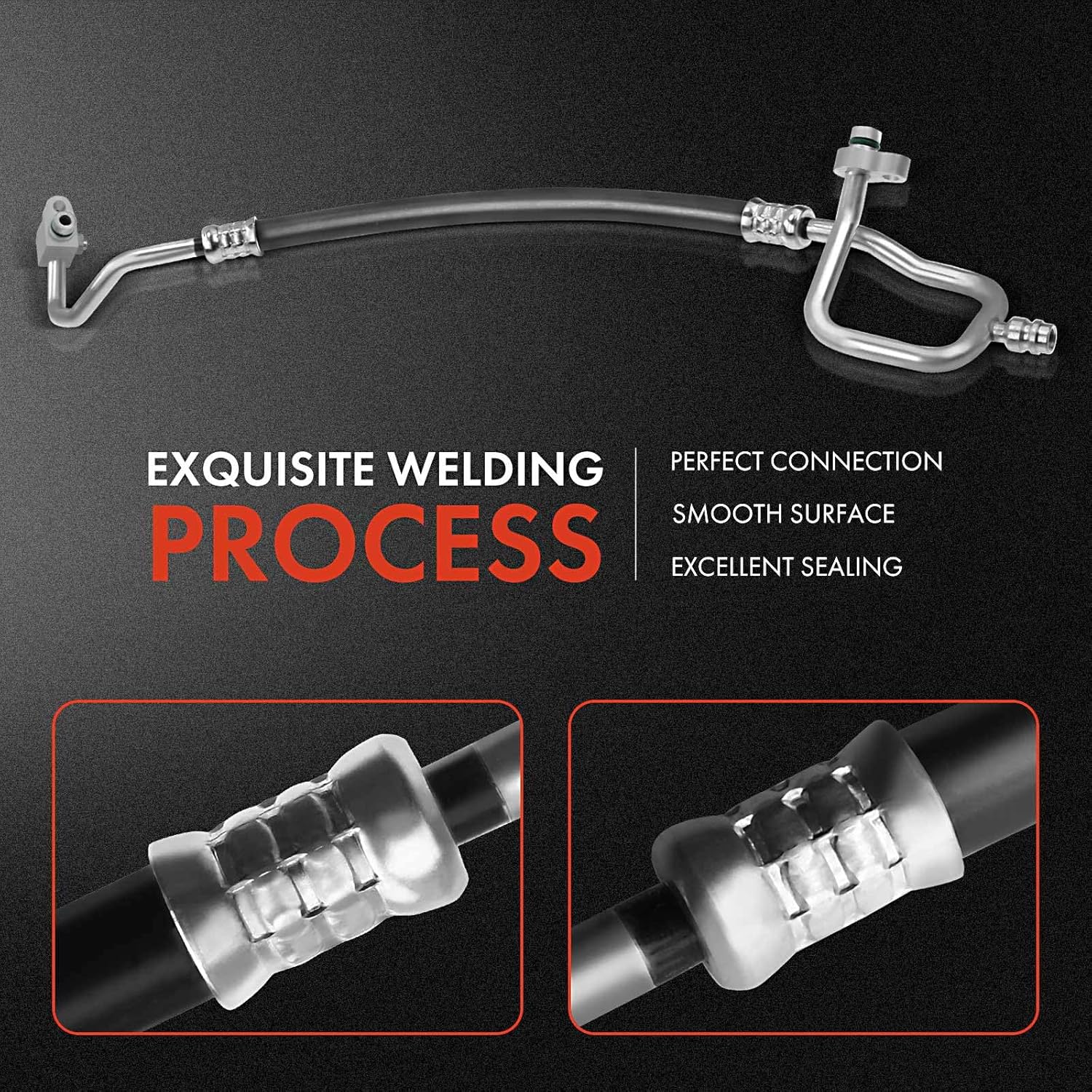 A-Premium A/C Discharge Line Hose Assembly Compatible with Nissan Frontier 1999-2002, Xterra 2000-2002, 3.3L, SOHC, Compressor to Condenser