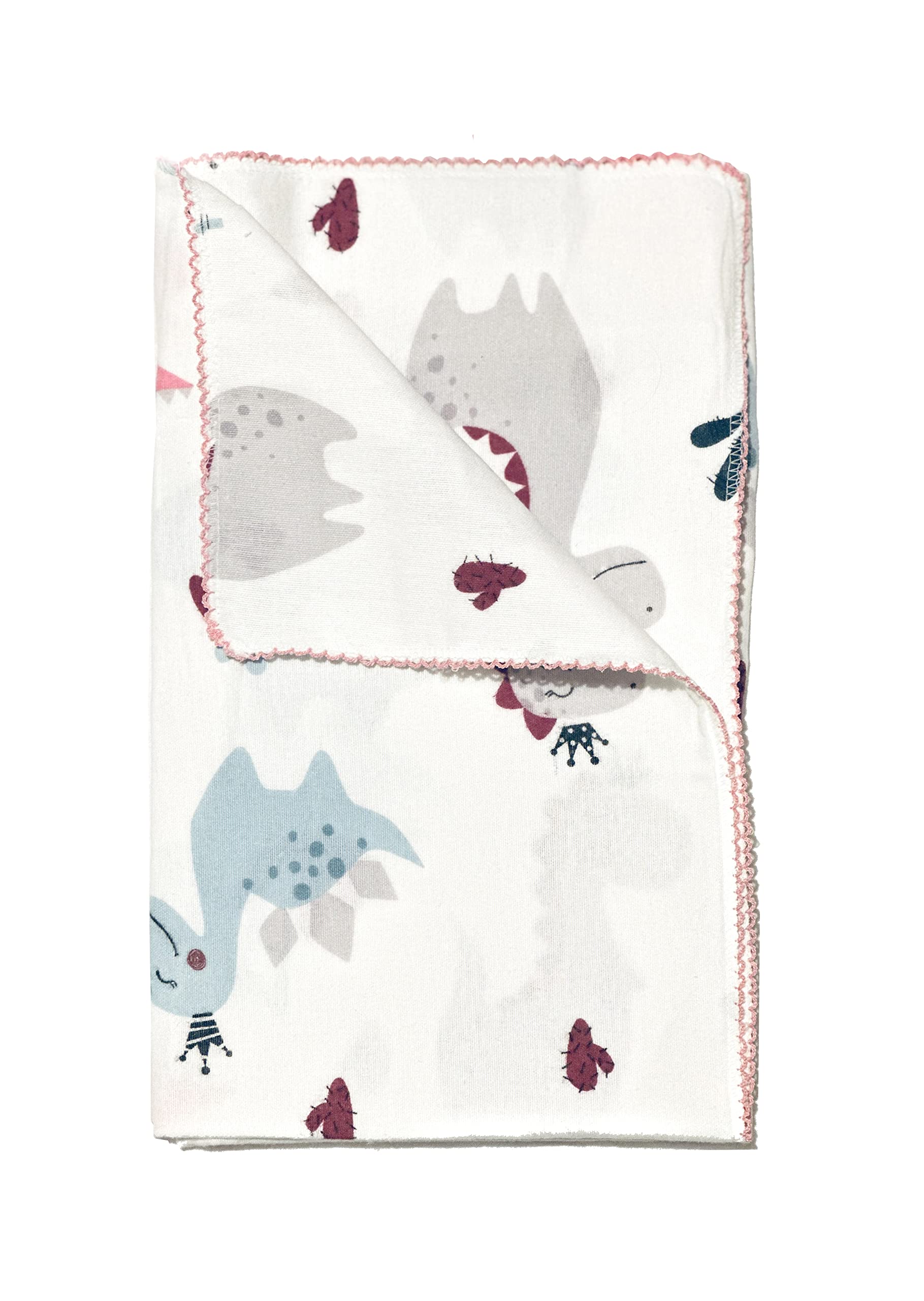 BIZLIQUE Rany Baby Blanket Non Allergenic 100% Organic Turkish Cotton Double Layer Blankets for Boys & Girls, Premium Baby Blanket Soft and Cozy Infant Blanket for Ultimate Comfort