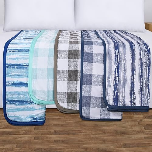 Miniatura 8 de Manta refrescante para durmientes acalorados, manta de bambú a cuadros azul marino, manta fría, manta de verano a cuadros de búfalo Q-max 0.5 fibra