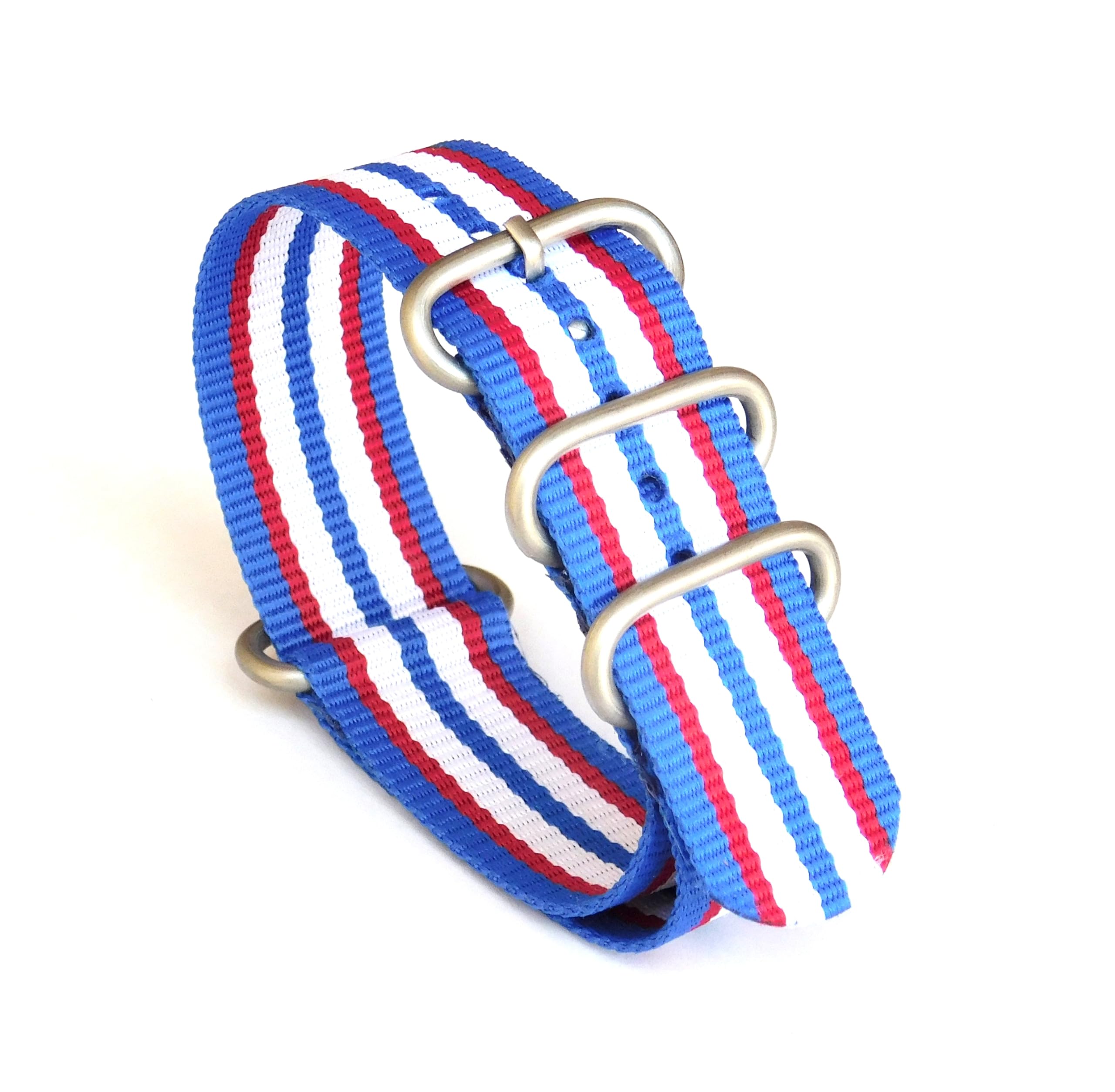 Stech 20mm Nylon Nato Strap For Watch (Sky Blue/White/Red) (B07DS98ZBM) Amazon Price History, Amazon Price Tracker